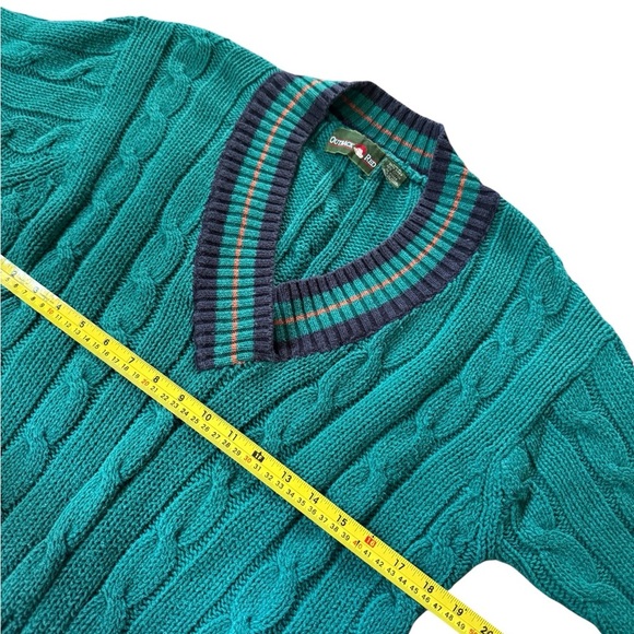 Vintage Outback Red Sz Medium Cardigan Sweater Slouchy Chunky Knit Preppy Tennis - Picture 3 of 5